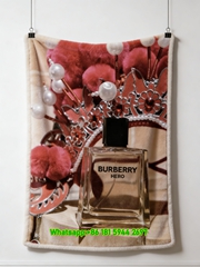 Burberry Hero Perfume Print Flannel Fleece Sofa Throw Blanket B254